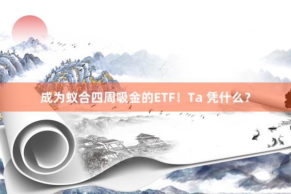 成为蚁合四周吸金的ETF！Ta 凭什么？
