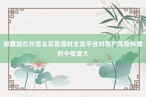 股票加杠杆怎么买是现时主流平台对用户风险料理的中枢庞大